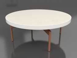 Mesa de centro redonda Ø90x36 (cinza ágata, DEKTON Danae)