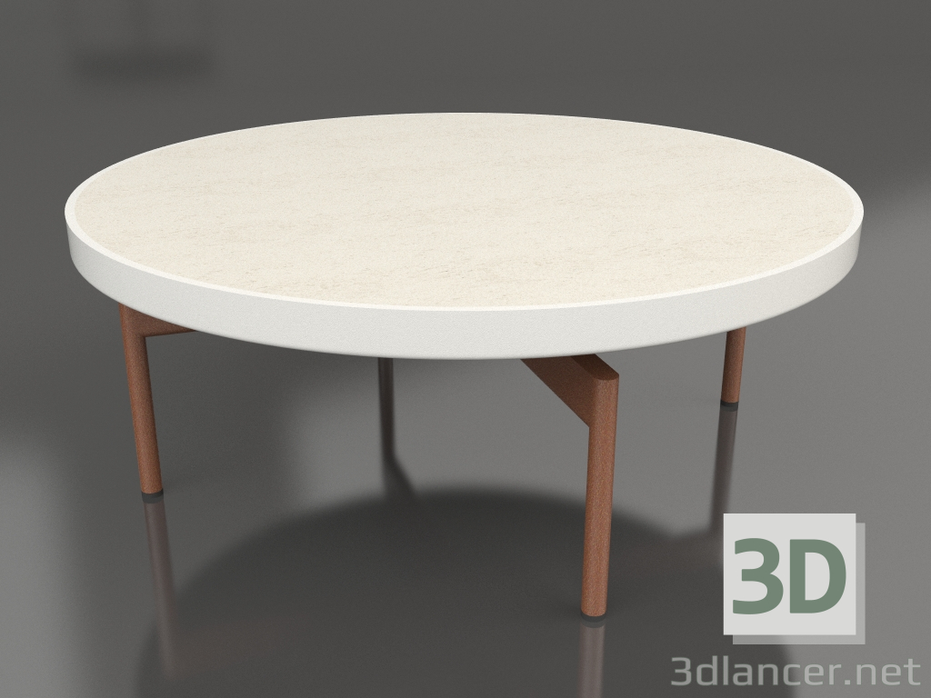 3d модель Стол журнальный круглый Ø90x36 (Agate grey, DEKTON Danae) – превью