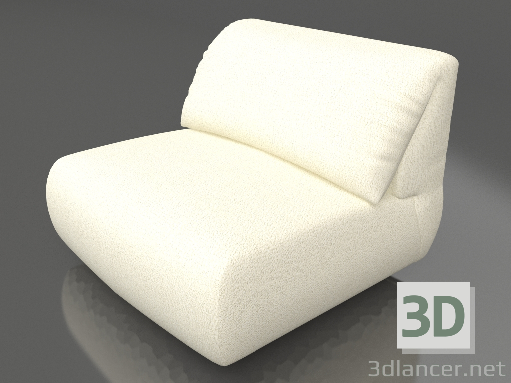 modello 3D Poltrona Wings Divanetto (Naturale) - anteprima