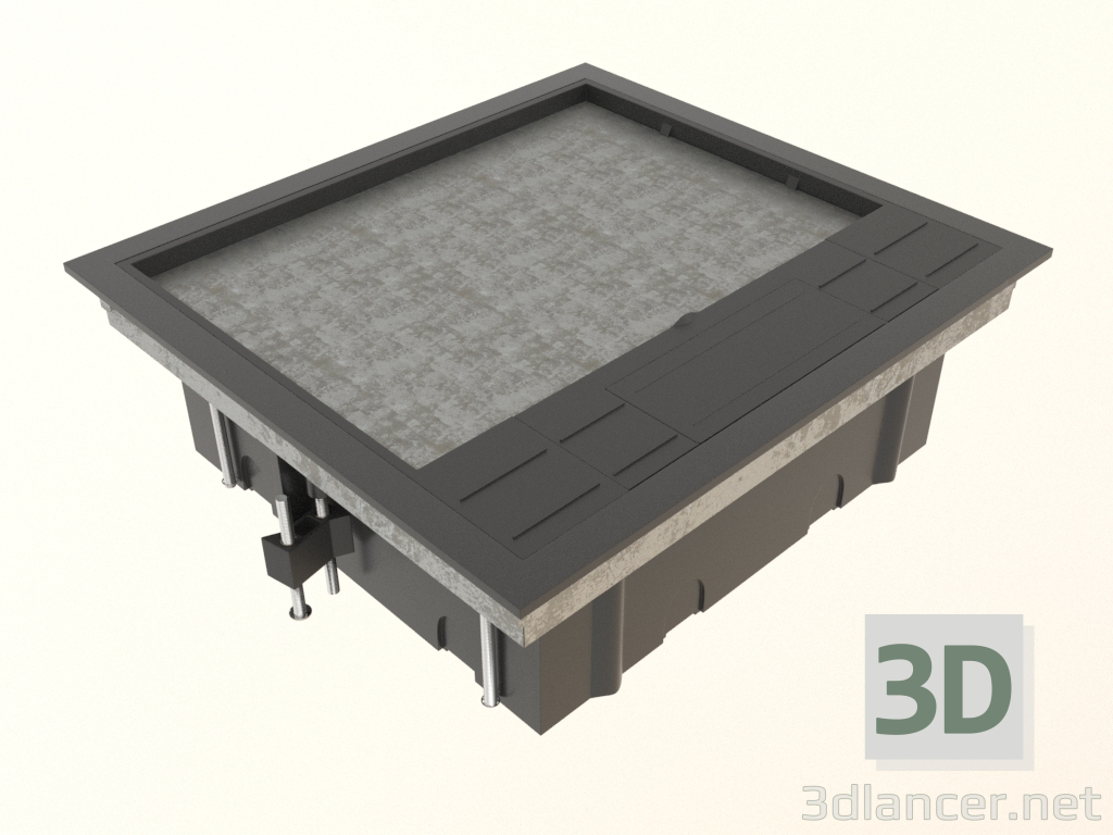 modèle 3D Trappe au sol pour 12 modules (DFB12) - preview