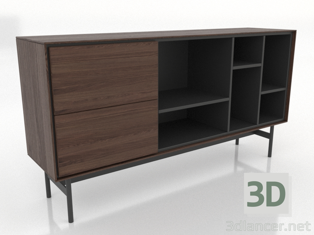 3D modeli Dolap 1 1600x400 mm (koyu ceviz) - önizleme 3D modeli Dolap 1 1600x400 mm (koyu ceviz) - önizleme