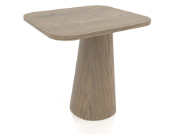 Mesa lateral com acabamento em folheado de carvalho (39,5 x 36 x 48 cm)