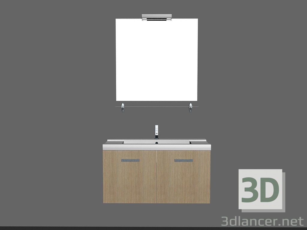 3D Modell Modulares System für Bad (Zusammensetzung 1) - Vorschau