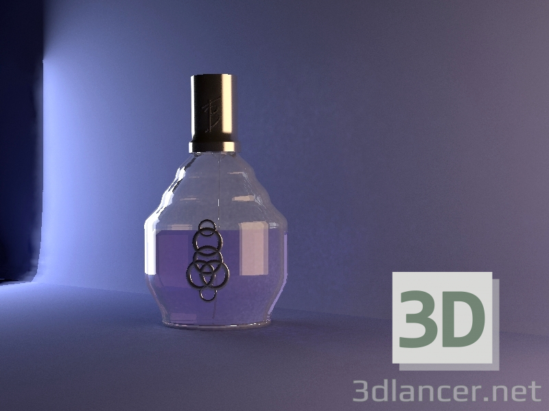 modello 3D di bottiglia di profumo comprare - rendering