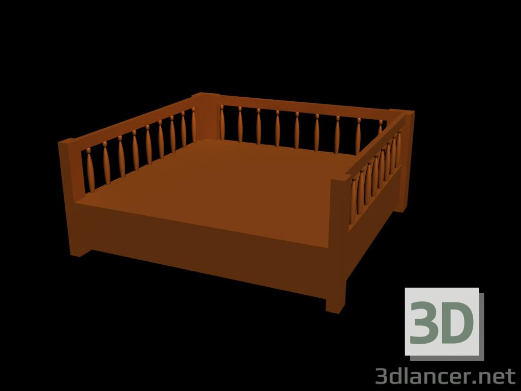 Modelo 3d Cama de cavalete - preview