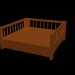 Modelo 3d Cama de cavalete - preview