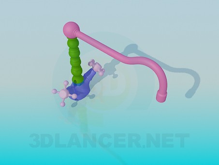 3D Modell Mischbatterie bunt - Vorschau