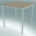 Modelo 3d Mesa quadrada Base 70X70 cm (carvalho, branco) - preview