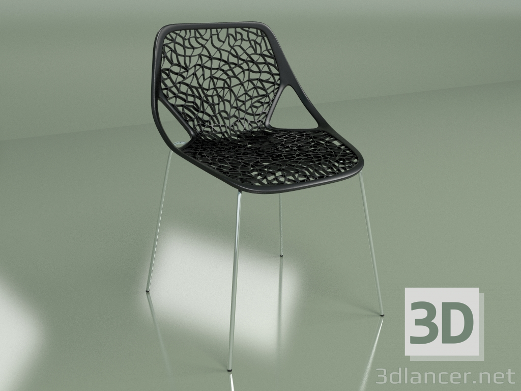 modèle 3D Chaise Caprice 2 (noir) - preview