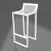 modèle 3D Tabouret haut avec dossier haut (Blanc) - preview