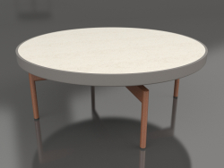 Table basse ronde Ø90x36 (Gris quartz, DEKTON Danae)