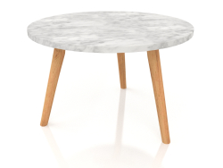 Table d'appoint en pierre blanche L