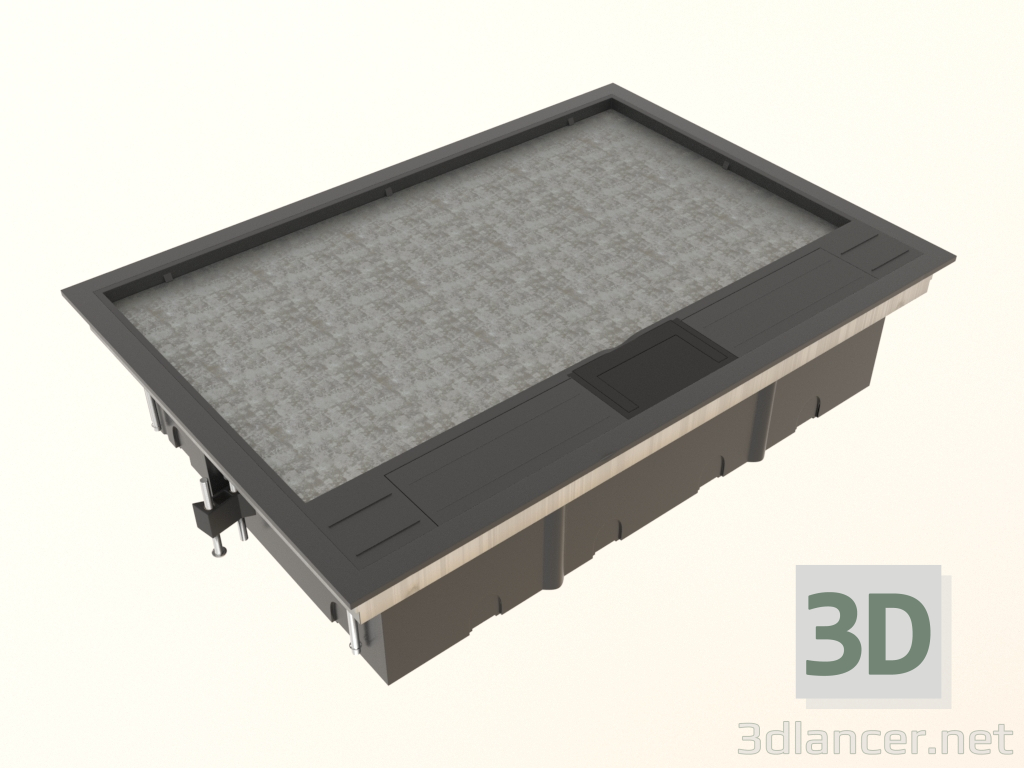 3d модель Лючок у підлогу на 16 модулів (DFB16) – превью