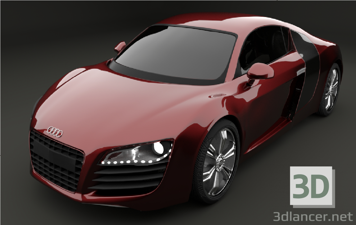 3d Audi R8 модель купить - ракурс