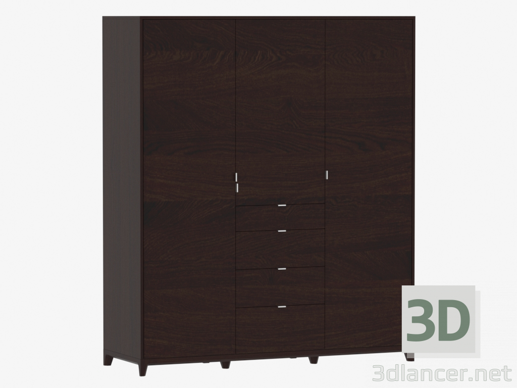 3D Modell Kleiderschrank CASE № 2 - 1800 (IDC020002000) - Vorschau