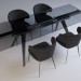 3d Concepto Glassy Keen folding table black + Concepto Keen chair oil gray model buy - render