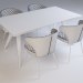 3d Concepto Glassy Keen folding table black + Concepto Keen chair oil gray model buy - render