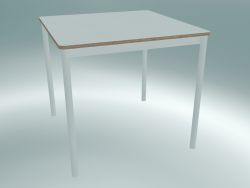 Square table Base 80X80 cm (White, Plywood, White)