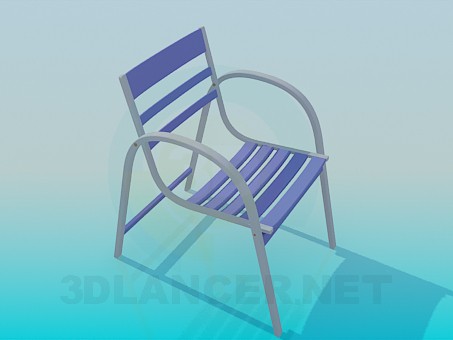 3d model Silla con cabecero curvado - vista previa