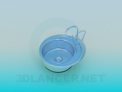 Round metal sink