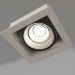 modello 3D Lampada CL-KARDAN-S152x152-25W Warm3000 (BIANCO-BK, 30°) - anteprima