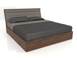 Ліжко з підйомним механізмом, оздоблення шпон горіх , еко шкіра 176 (191x227.3x104.5 см)