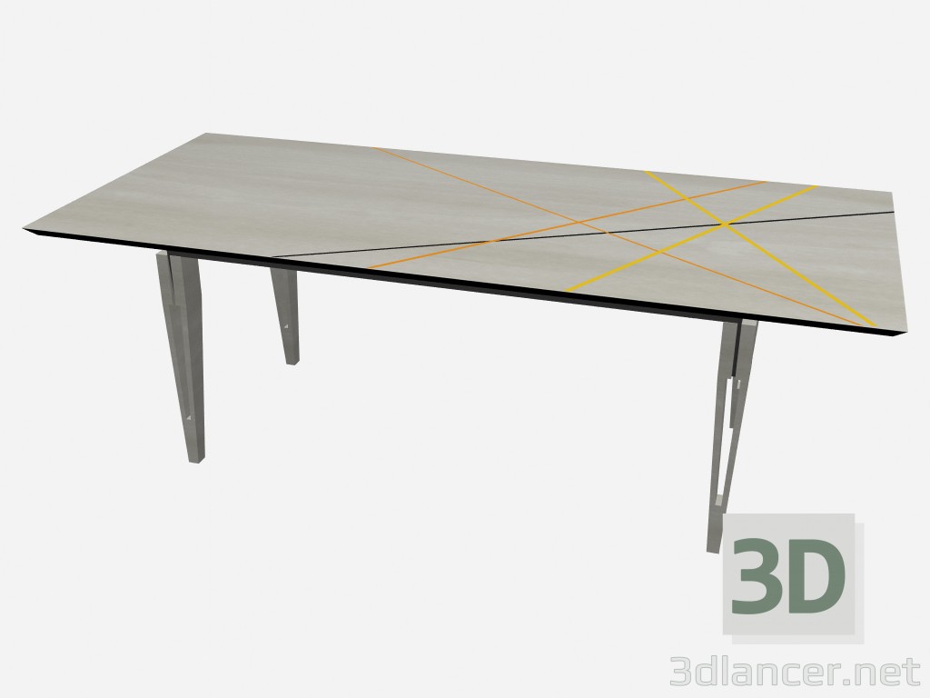 3d model Mesa rectangular 1, Janet - vista previa