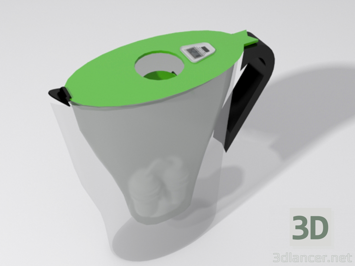 Modelo 3d Jarra brita filtro - preview