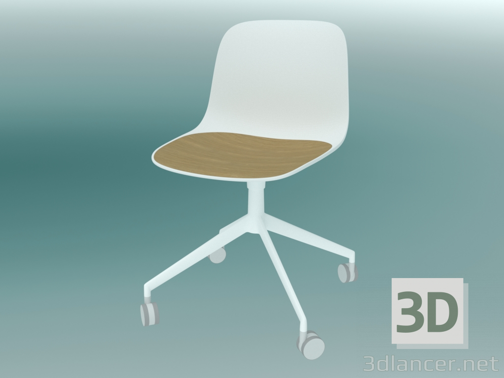 3d model Silla con ruedas SEELA (S342 con moldura de madera, sin tapizado) - vista previa