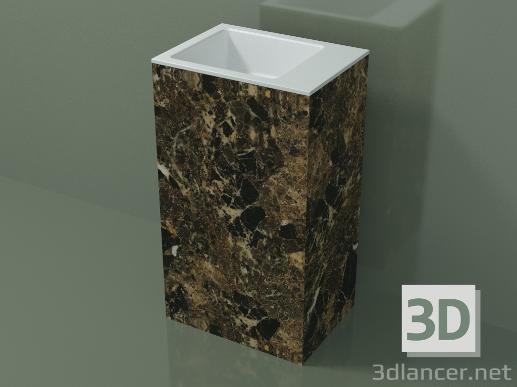 modèle 3D Lavabo sur pied (03R126103, Emperador M06, L 48, P 36, H 85 cm) - preview