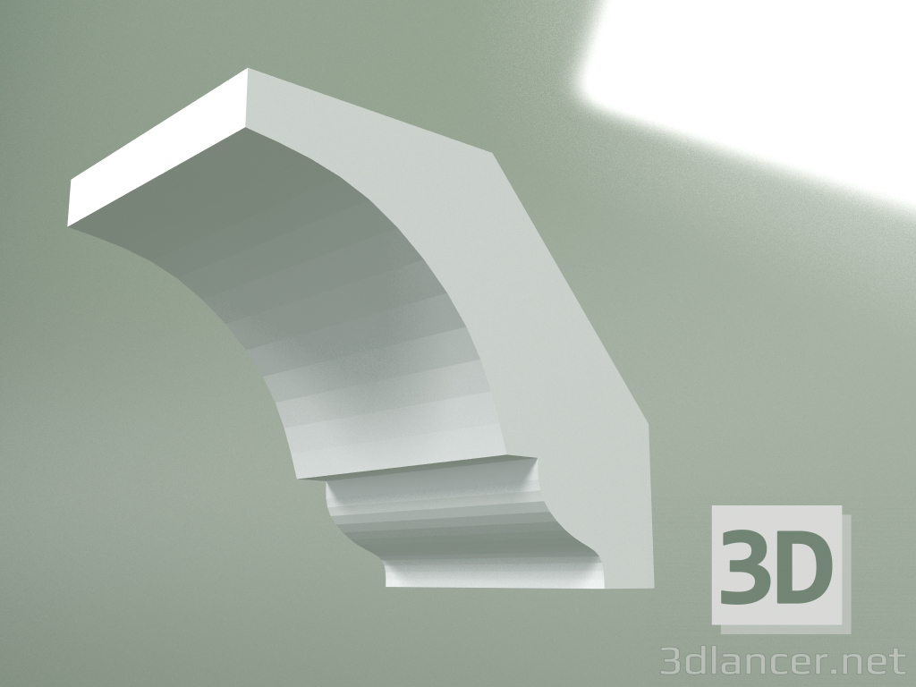 modello 3D Cornicione in gesso (zoccolo a soffitto) KT196-1 - anteprima