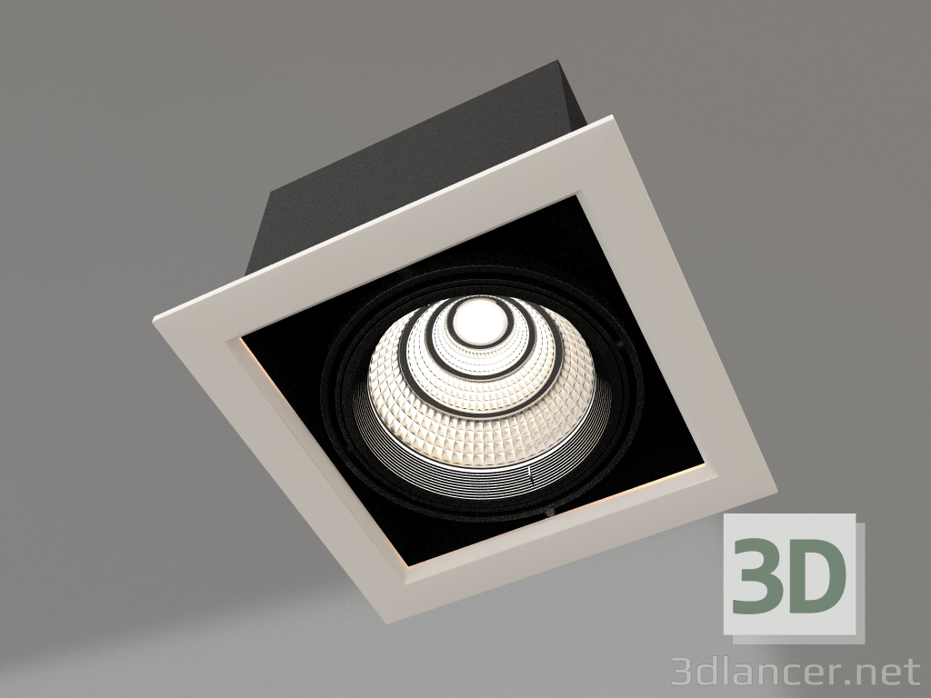 modello 3D Lampada CL-KARDAN-S190x190-25W Warm3000 (BIANCO-BK, 30°) - anteprima