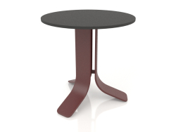 Coffee table Ø50 (Wine red, DEKTON Domoos)