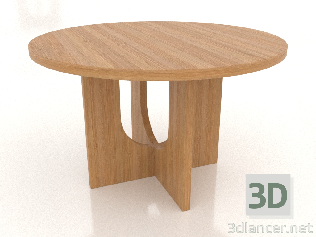 modello 3D Tavolo da pranzo ROUND Ø 1200 mm (rovere naturale) - anteprima