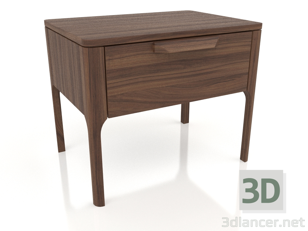 3d модель Тумба приліжкова, обробка шпон горіх (55x39.5x45.4 см) – превью