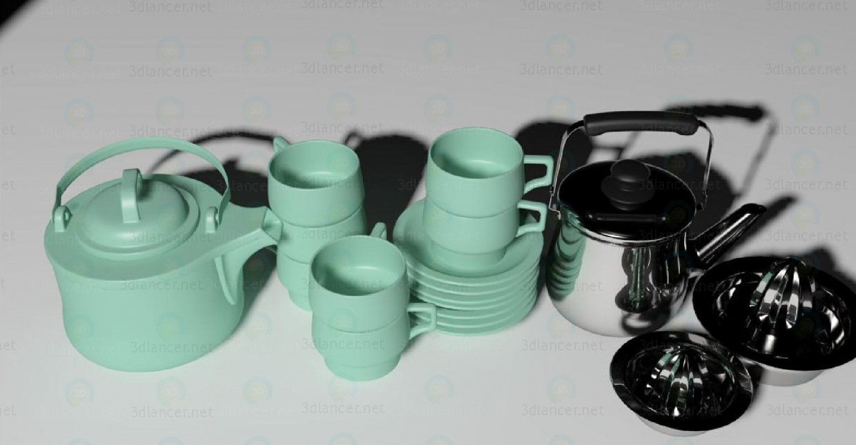 3d model cocinar platos - vista previa