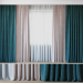 Cortinas con juego de tul 05. 3D modelo Compro - render