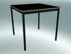 Mesa quadrada Base 80X80 cm (Preto, Contraplacado, Preto)