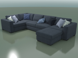 Ecksofa (Modul 4 + 9 + 6 + Hocker)