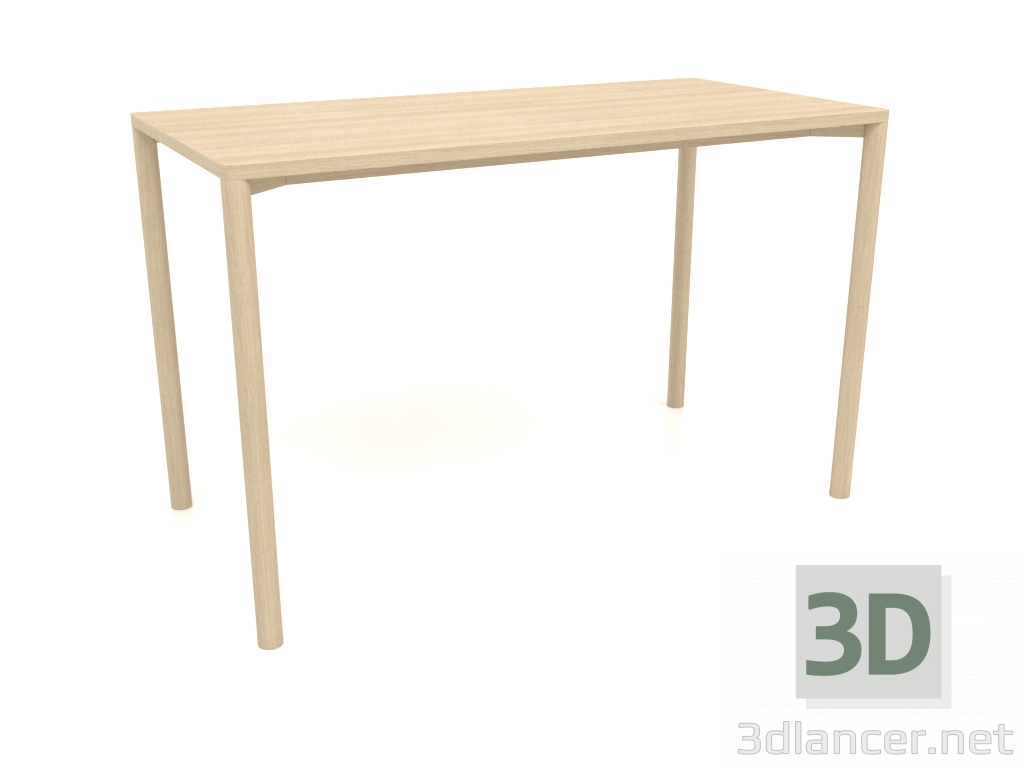 modello 3D Tavolo DT (1200x600x750, legno bianco) - anteprima