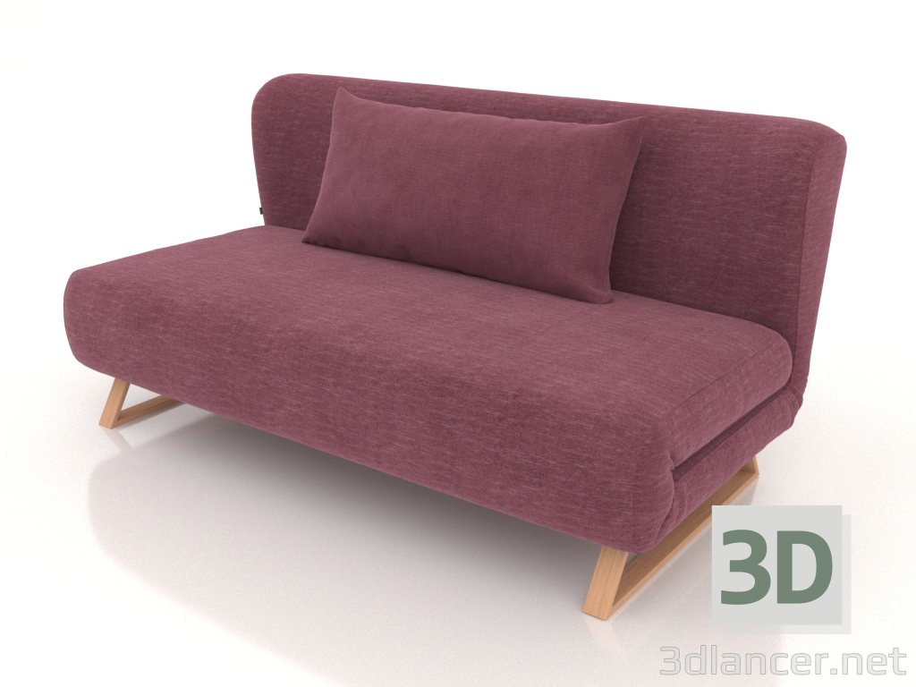 3D modeli Çekyat Rosy 3 kişilik (mercan) - önizleme