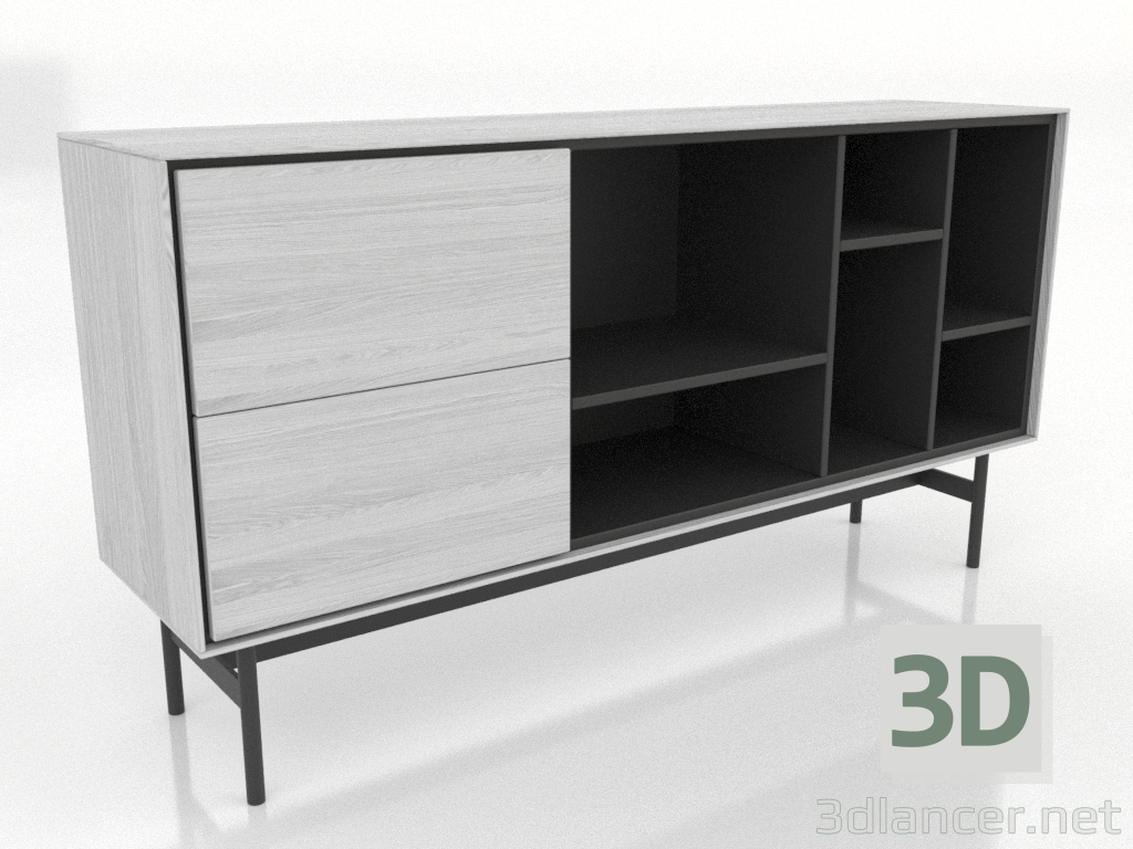 3D modeli Dolap 1 1600x400 mm (beyaz RAL 9010) - önizleme 3D modeli Dolap 1 1600x400 mm (beyaz RAL 9010) - önizleme