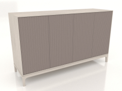 Mobile TV FARGO con frontali fresati 1600x500x950 mm (platino, rovere sbiancato, opzione 2)