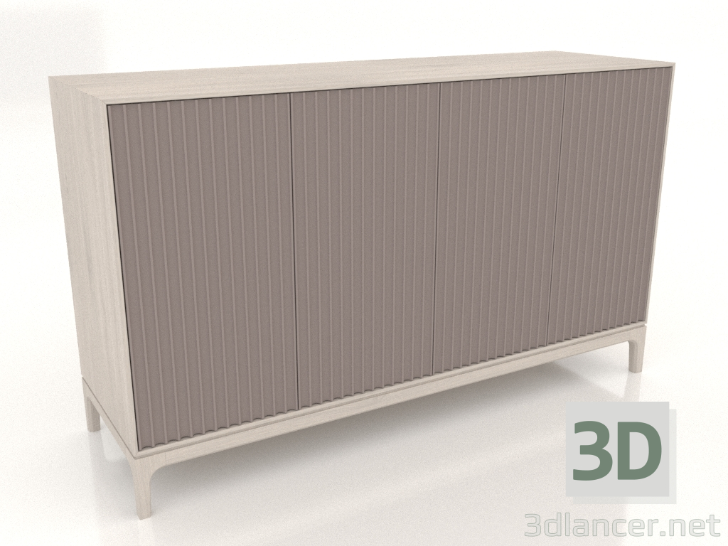 3d model FARGO TV stand with milled facades 1600x500x950 mm (platinum, bleached oak, option 2) - preview 3d model FARGO TV stand with milled facades 1600x500x950 mm (platinum, bleached oak, option 2) - preview