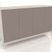 3d model FARGO TV stand with milled facades 1600x500x950 mm (platinum, bleached oak, option 2) - preview