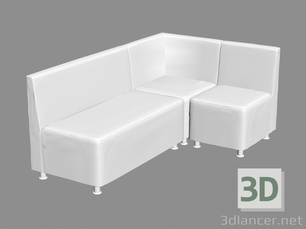 3d model Sofá de la esquina Cafe 12 - vista previa