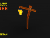 Objet de jeu de lampe 3D - Low poly