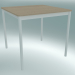 3d model Square table Base 80X80 cm (Oak, White) - preview