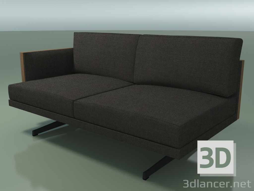 3d model End module 5230 (right armrest, H-legs, Walnut) - preview