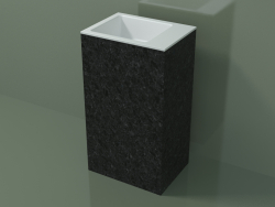 Lavabo sur pied (03R126103, Nero Assoluto M03, L 48, P 36, H 85 cm)